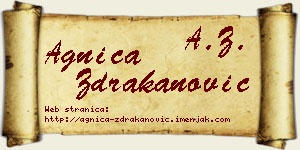 Agnica Ždrakanović vizit kartica